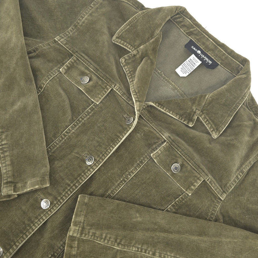 Sag Harbor Sport Corduroy Shacket Womens Medium Western Lagenlook Barn‎ Chore
